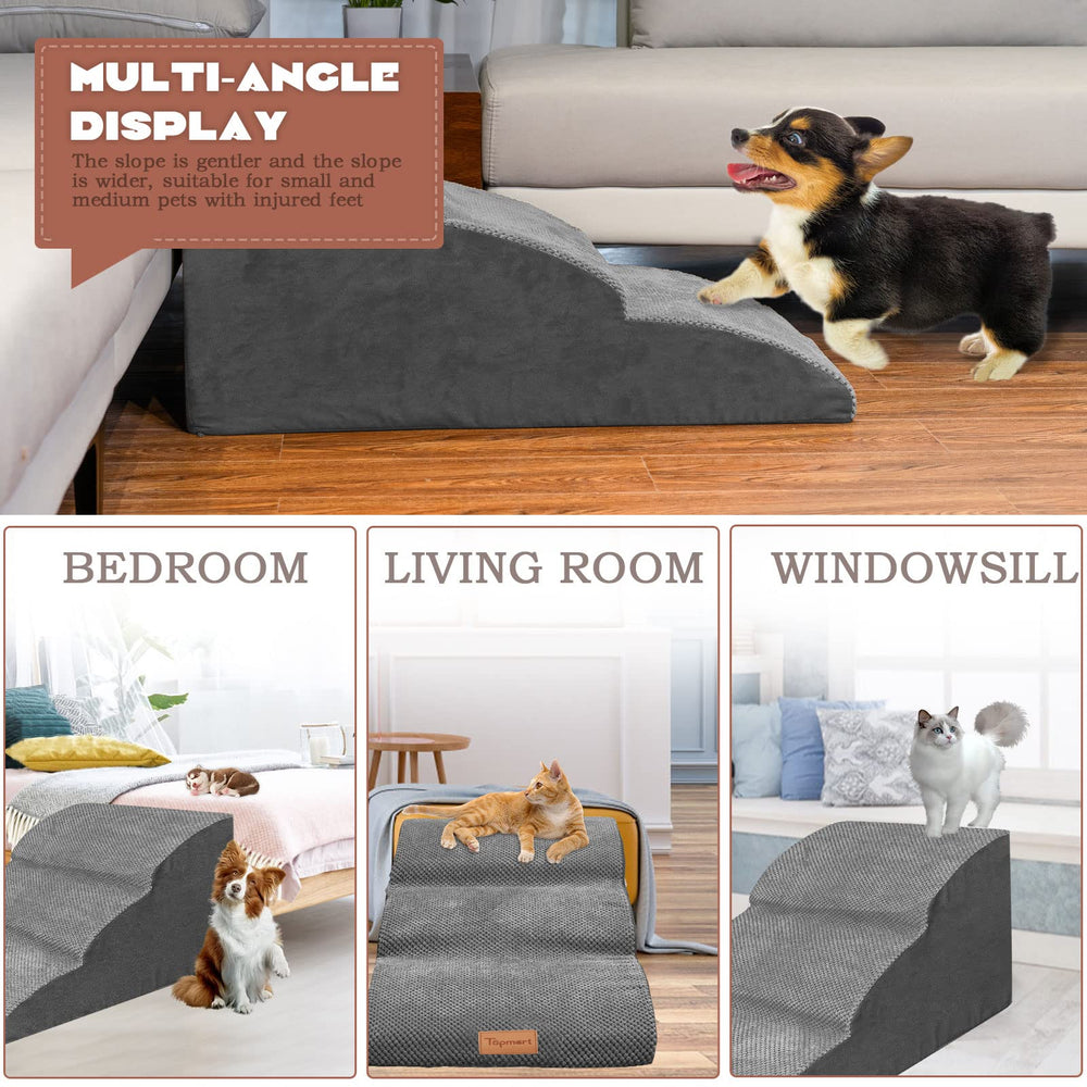 Topmart elder pet use case shows comfortable climbing aid