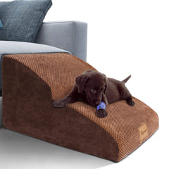 Topmart high-density extended foam dog ramp side view for aging pets