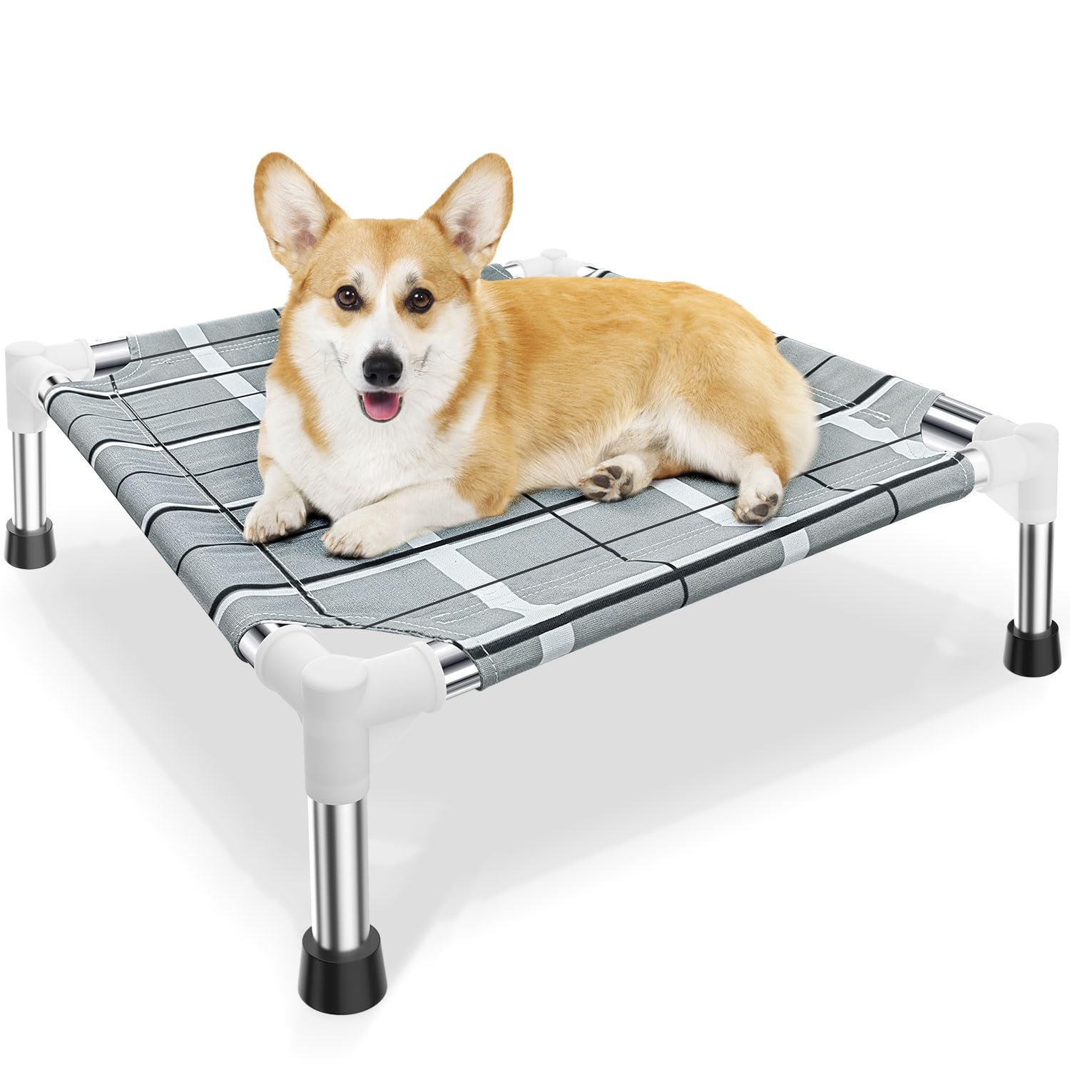 Cama elevada para perros Topsmartking, exterior, descanso fresco al aire libre.