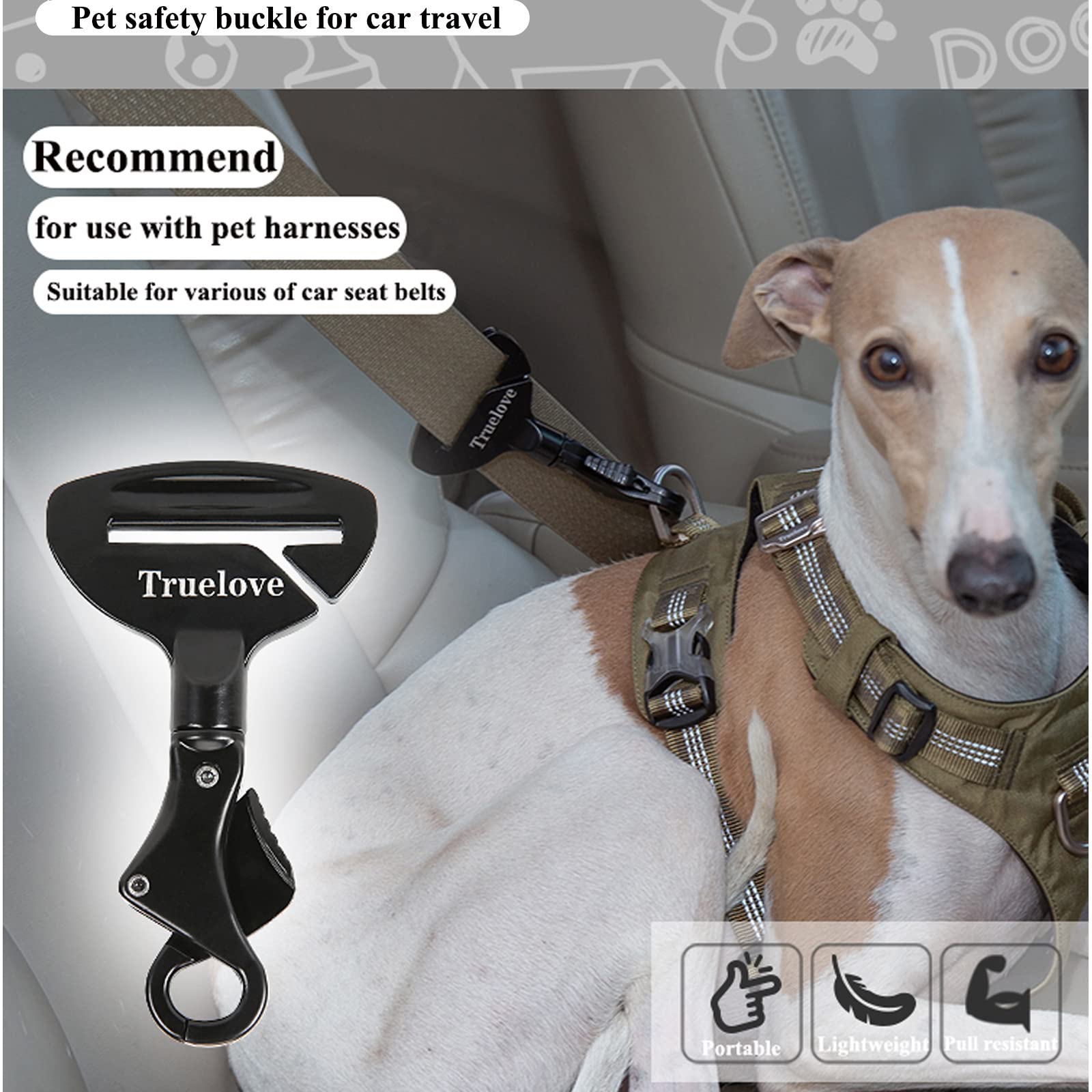 TOPSOSO Truelove multifunction seatbelt strap works with various belts and harnesses.