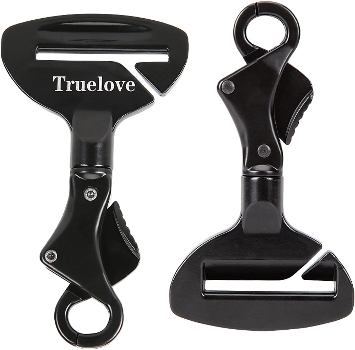 TOPSOSO Truelove seatbelt moveable lock enables comfortable stretch with secure restraint.