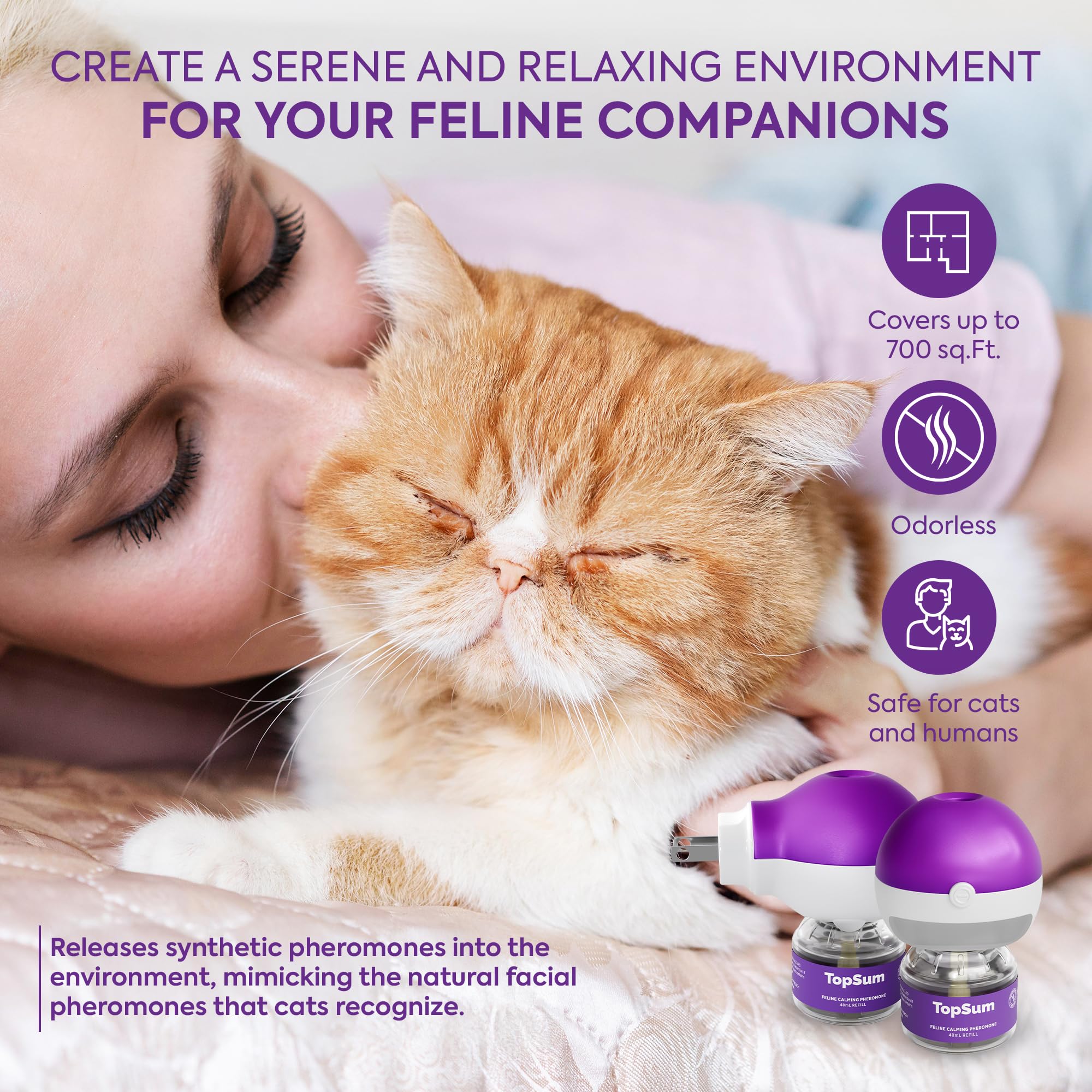 TopSum diffuser in hallway showing multi-room calming coverage