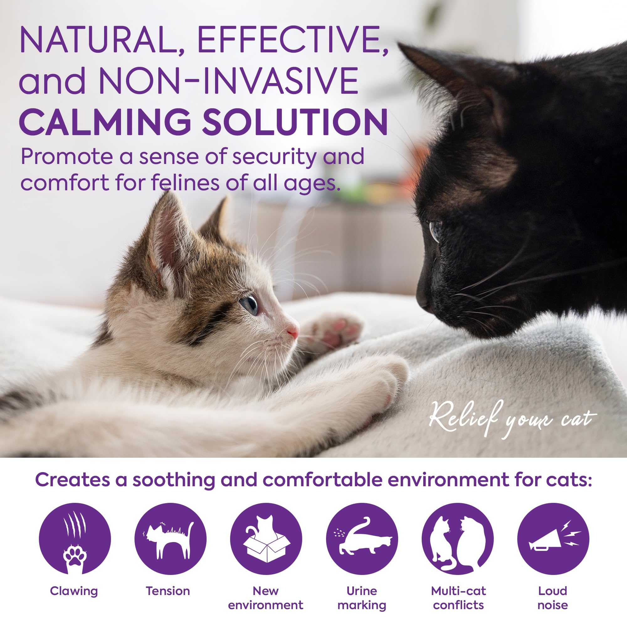 TopSum Cat Pheromones Diffuser plug-in setup for easy daily use and rapid calming.
