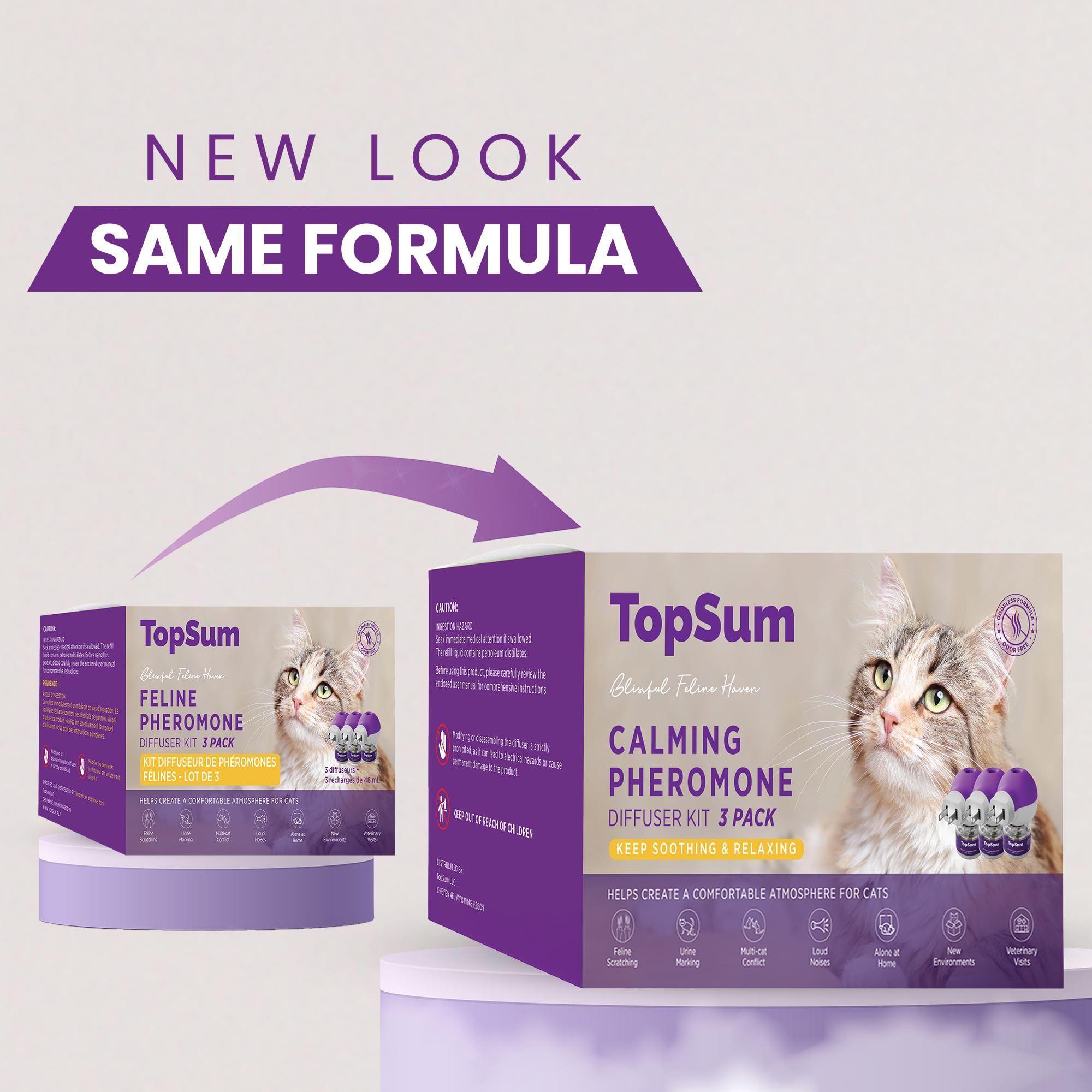 TopSum Cat Pheromones Diffuser travel-friendly and portable for temporary room changes.