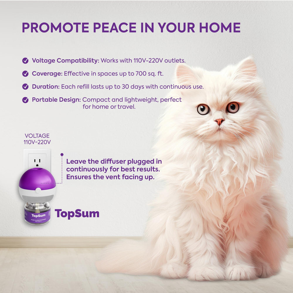 TopSum cat pheromones diffuser travel size ready for on-the-go calm