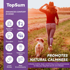 TopSum calming vial 48ml for dog comfort over weeks.