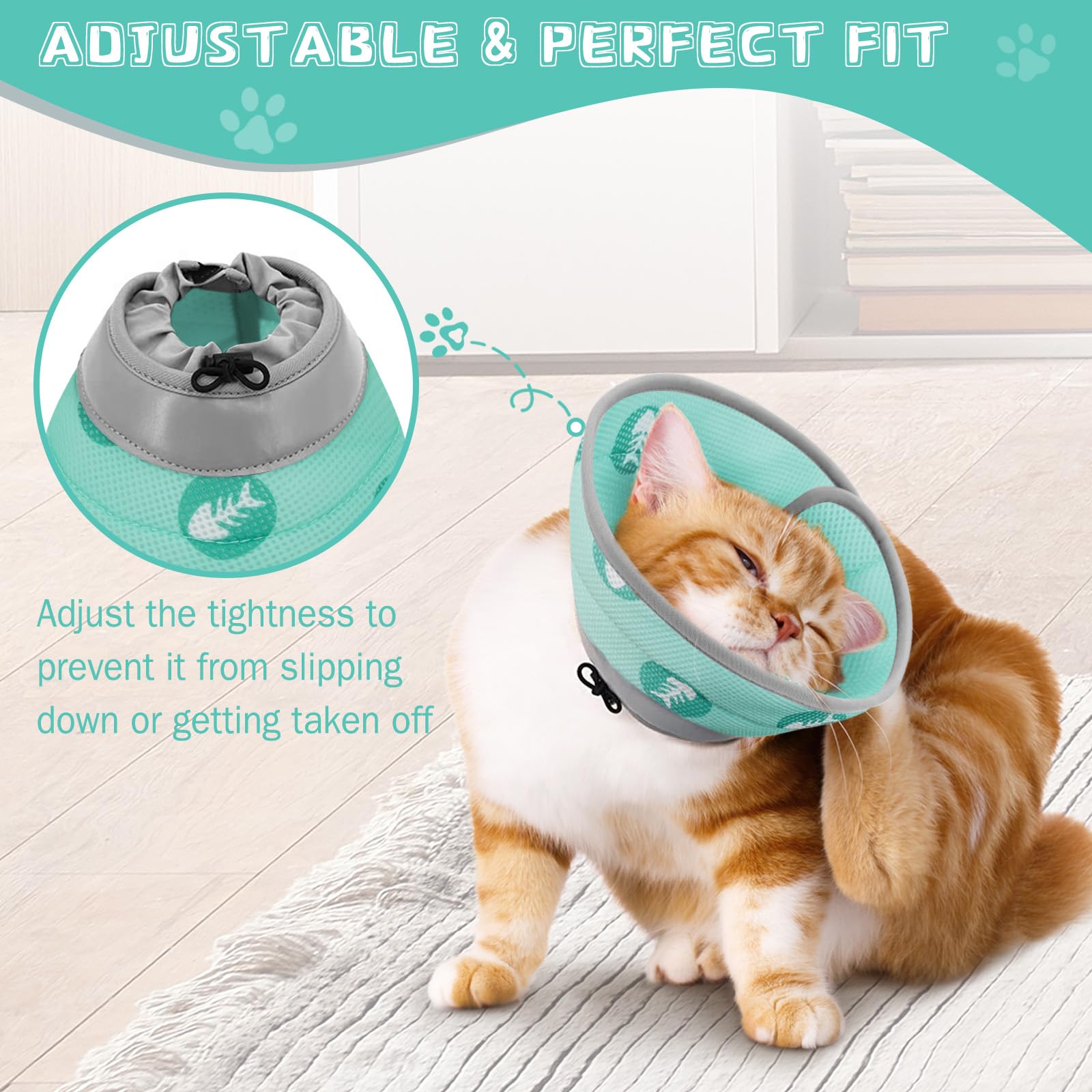 Toptakeit cat cone breathable-material keeps wear comfortable during daily use.