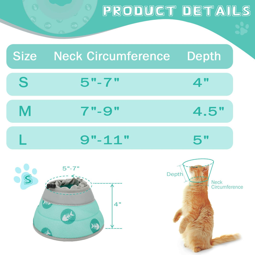 Toptakeit cat cone measurement-guide helps ensure proper sizing before purchase.