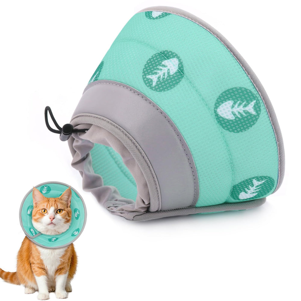 Toptakeit cat cone soft-epe-material for comfortable recovery and bite prevention.