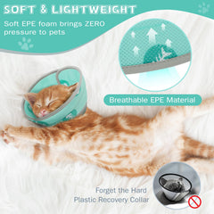 Toptakeit cat cone vision-friendly-edges enables unobstructed movement while wearing.