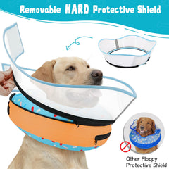 Toptakeit dog cone non-stick fabric aids easy cleaning and quick washing.