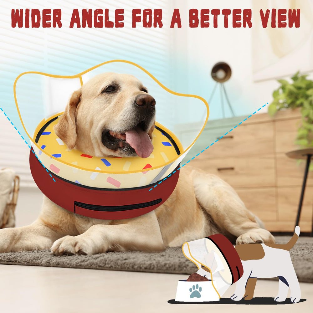 Toptakeit donut collar non-stick-fabric-washable-cover highlights easy cleaning and hygiene maintenance.