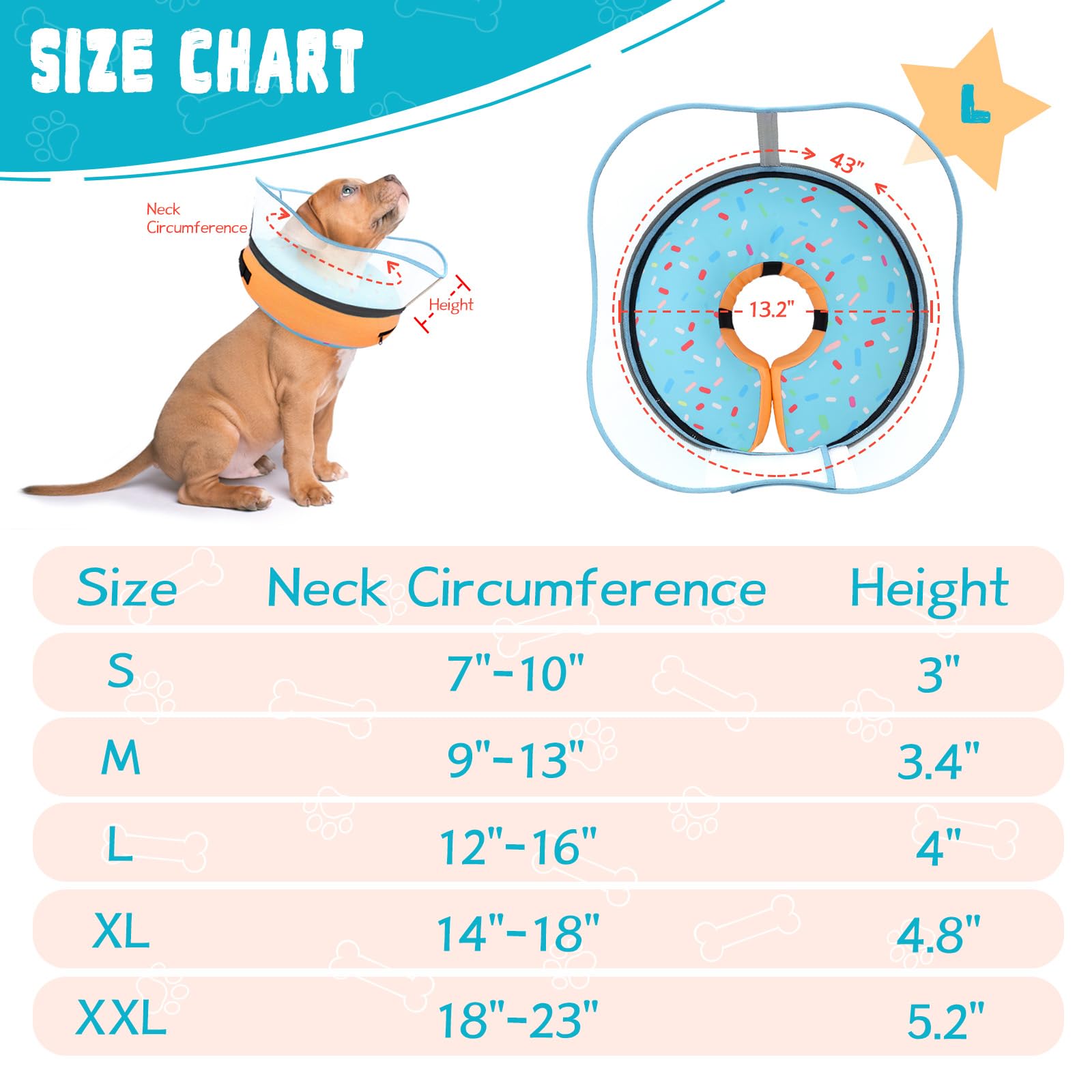 Toptakeit donut collar interior attachment keeps collar secured to regular collar.