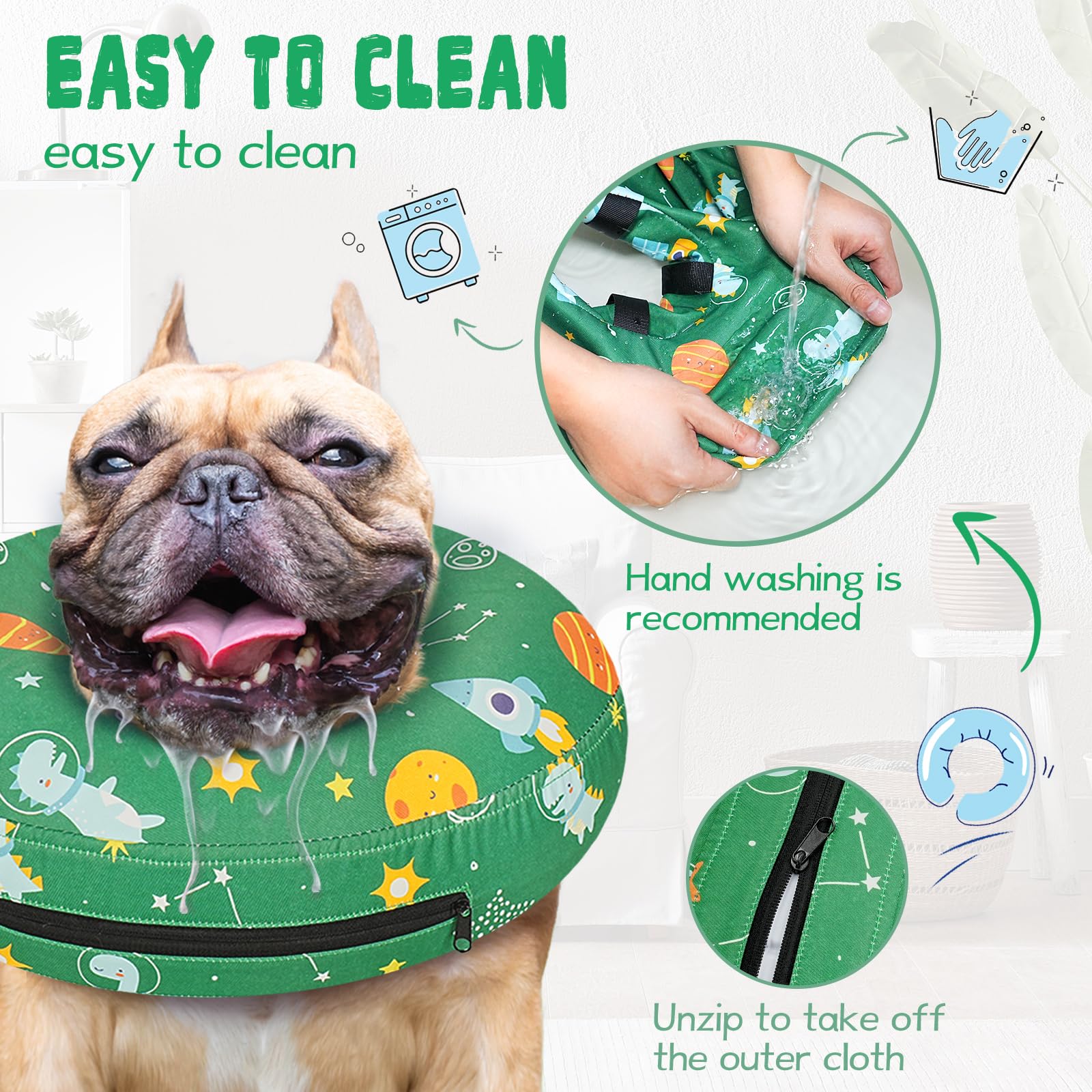 Toptakeit inner-holder and strap ensure snug fit on any dog.