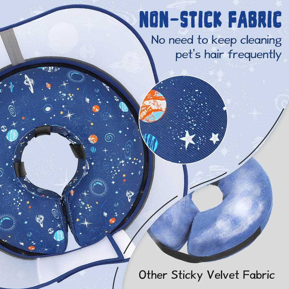 Toptakeit non-stick fabric inflatable collar keeps clean between uses