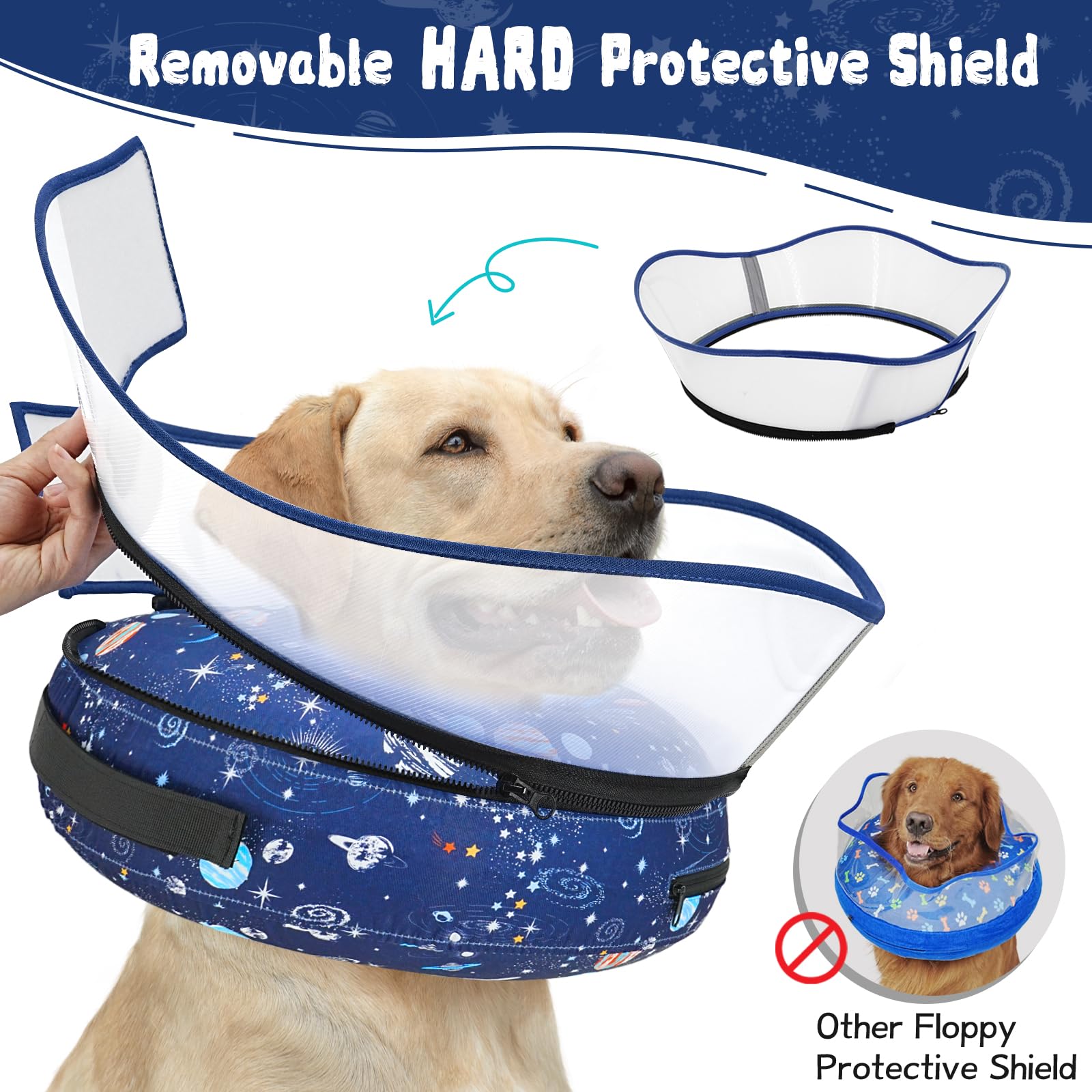 Toptakeit protective shield detachable feature blocks licking while staying cheerful