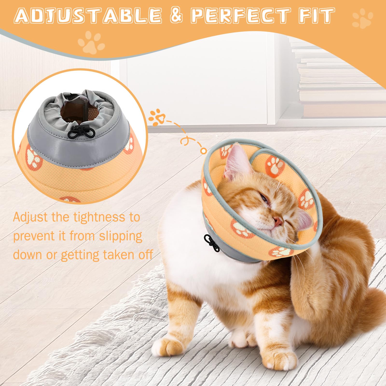 Toptakeit soft cat cone breathable EPE material ensures daily wear comfort.