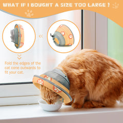 Toptakeit soft cat cone folding edges preserve vision during play.
