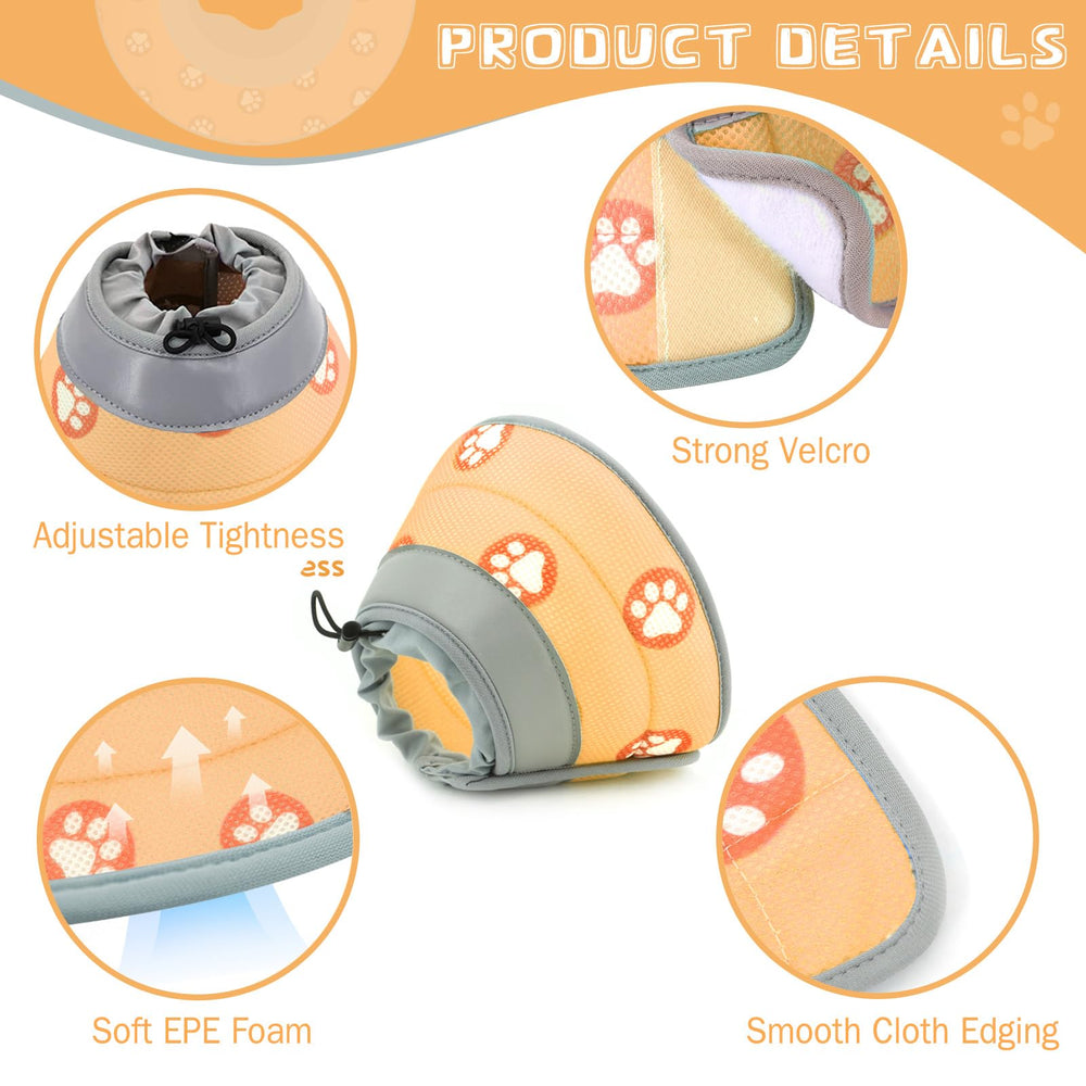 Toptakeit soft cat cone measurement guide helps proper sizing.