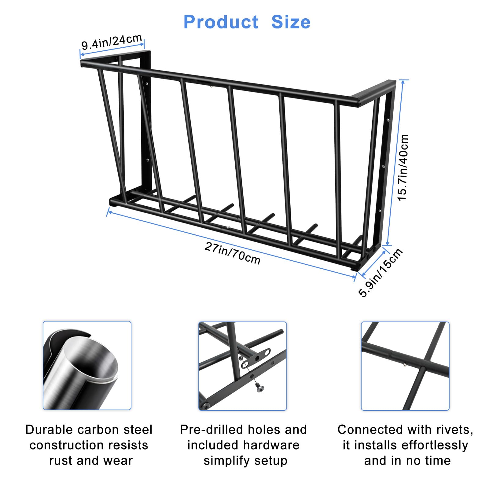 Topyznsup 16-gallon capacity feeder offering ample hay for all-day grazing.