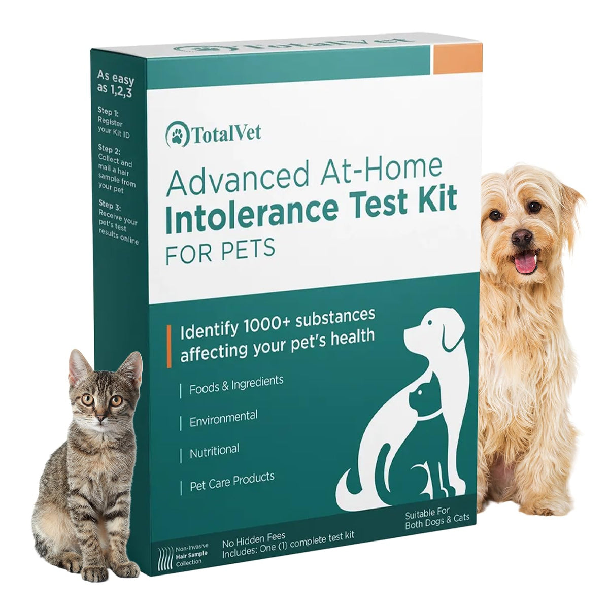 TotalVet allergy test hair-sample enables at-home dog wellness screening.