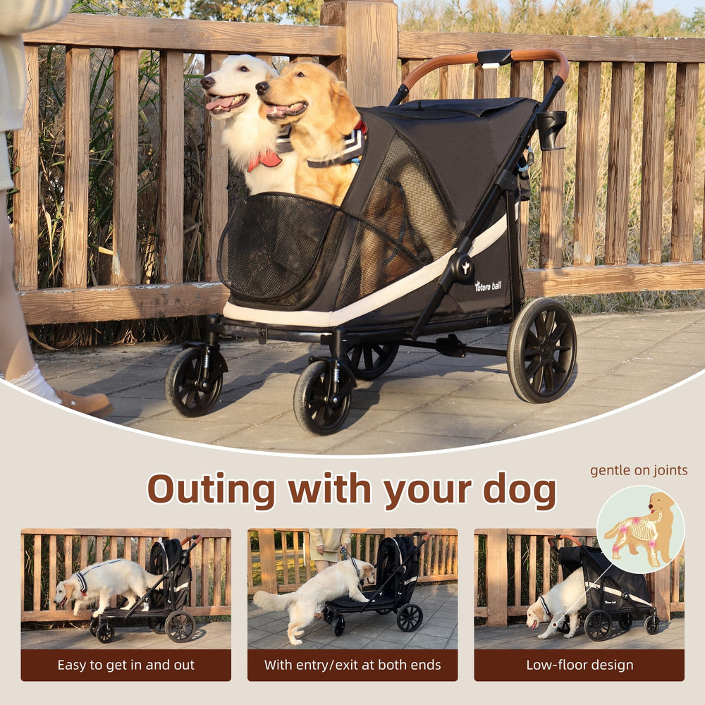 Totoro Ball dog stroller 360 front wheel enables smooth maneuverability