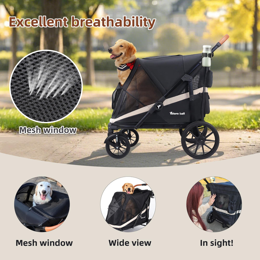Totoro Ball dog stroller removable cushion for quick cleaning and comfort