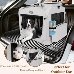 Totoro ball extra large cat carrier includes water-bottle-slot to keep pets hydrated.