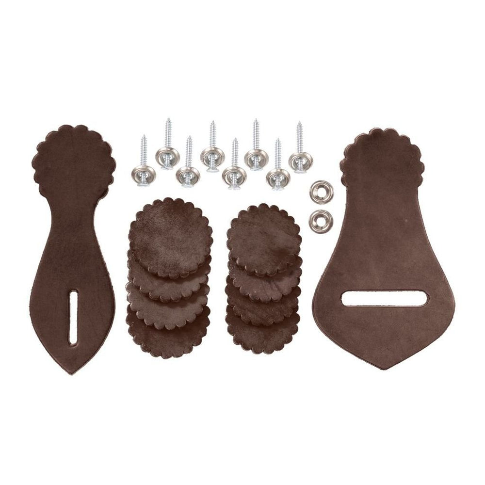 Tough 1 western saddle repair kit in dark oil for on-the-trail saddle maintenance.