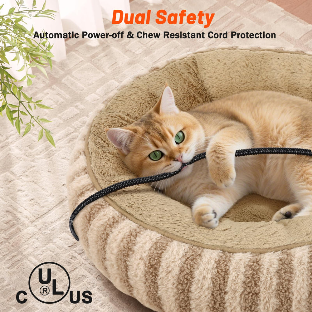 Tovve heated cat bed removable heater enables all-season cleaning flexibility