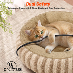 Tovve heated cat bed removable heater enables all-season cleaning flexibility