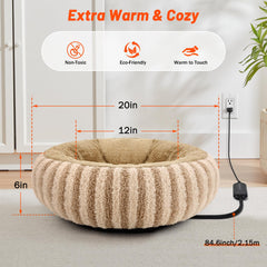 Tovve heated cat bed temperature control panel enables precise warmth for naps