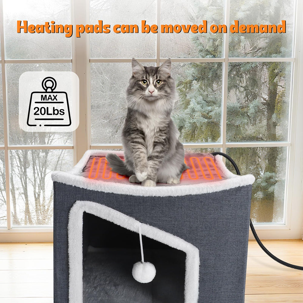 Tovve heated cat house foldable design demonstrating easy storage
