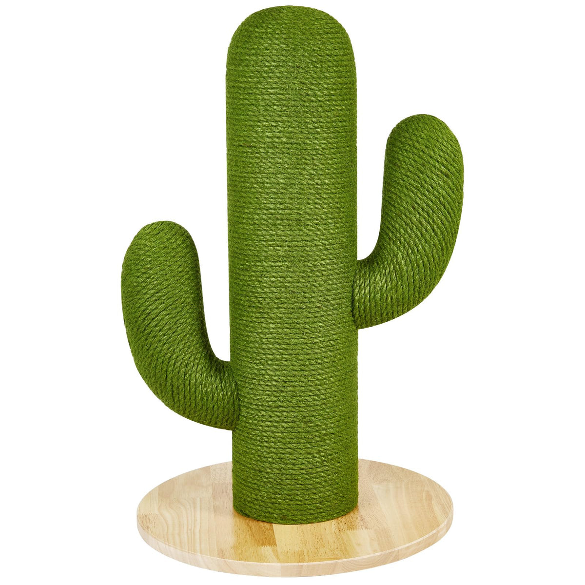 TownTime cat scratching post with solid wood base offers stable support for scratching and play.