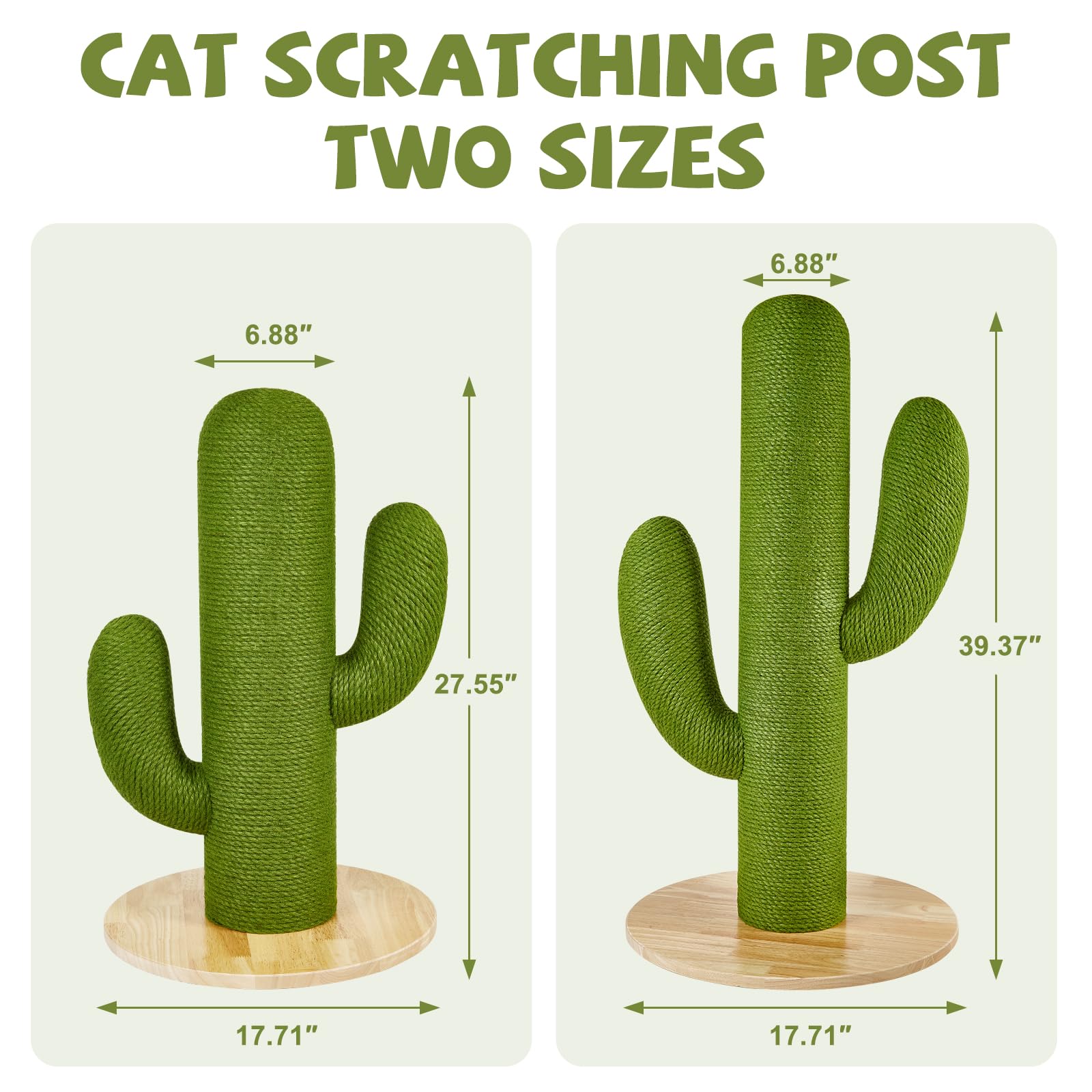 TownTime scratching post with a sturdy base supports long-lasting use and easy maintenance.