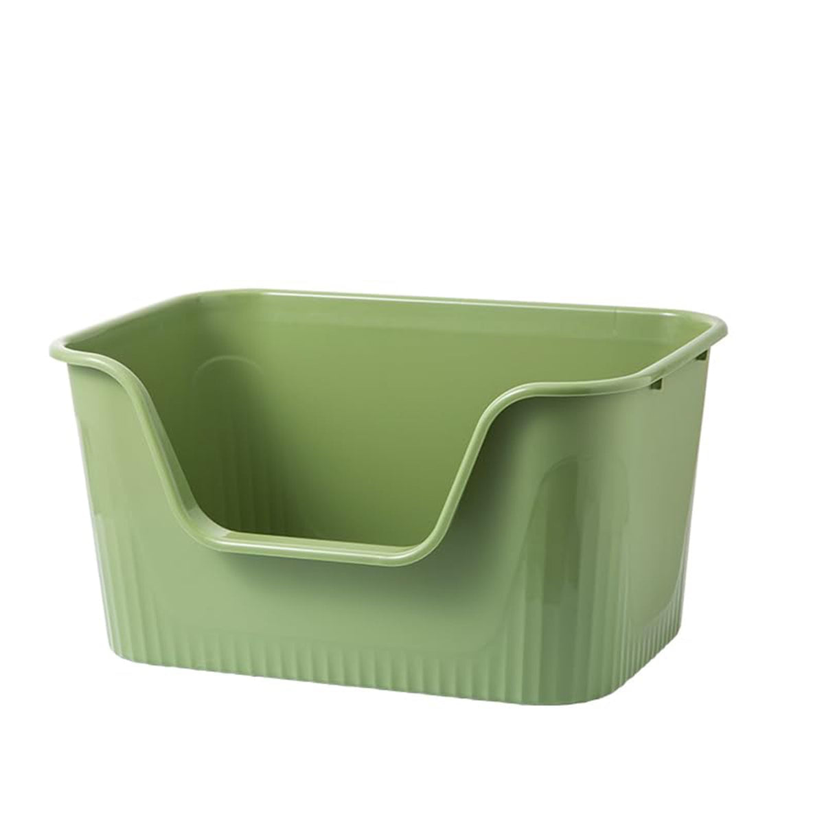 TownTime extra-large litter box green front view highlighting spacious interior for shared cat use.