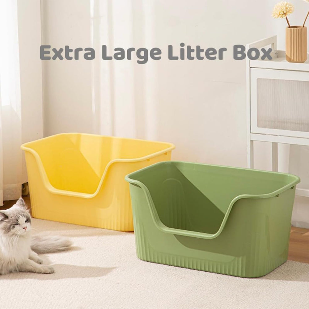 TownTime extra-large litter box green top view emphasizes clean lines and easy access.
