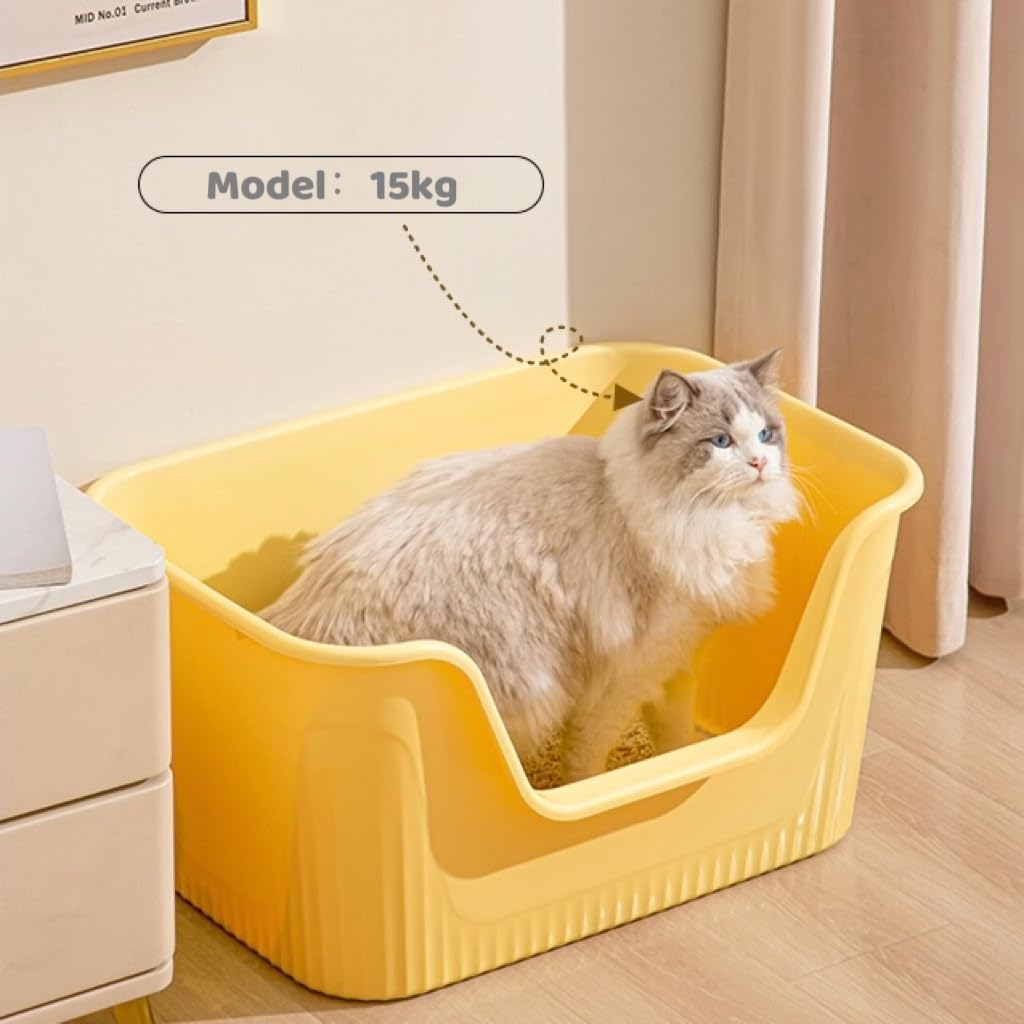 TownTime jumbo litter box yellow multi-cat view suits homes with several cats.
