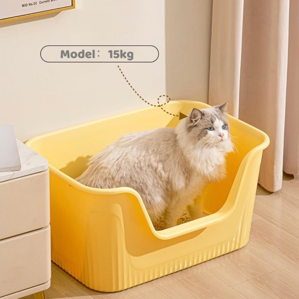 TownTime jumbo litter box yellow multi-cat view suits homes with several cats.