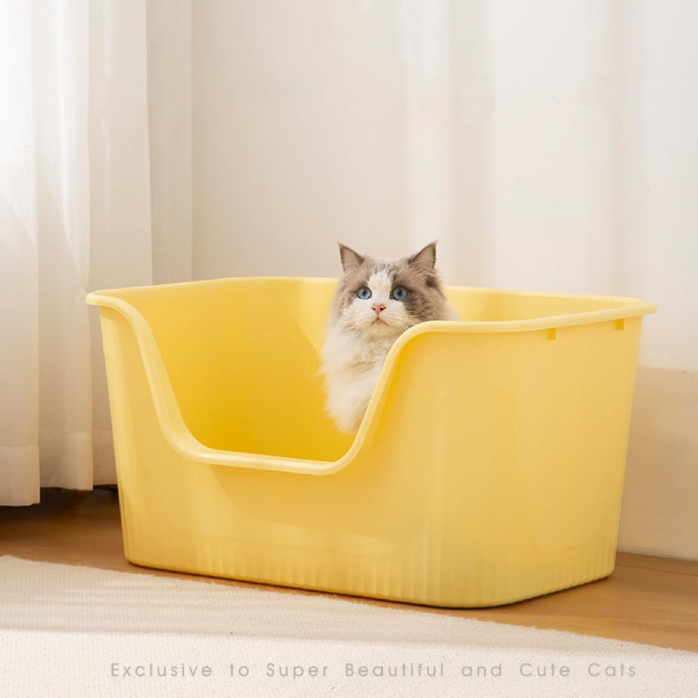 TownTime extra large yellow litter box top-entry view demonstrates easy access.