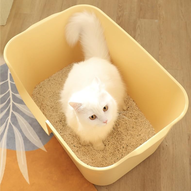 TownTime grey kitty litter box sleek design enhances home decor.