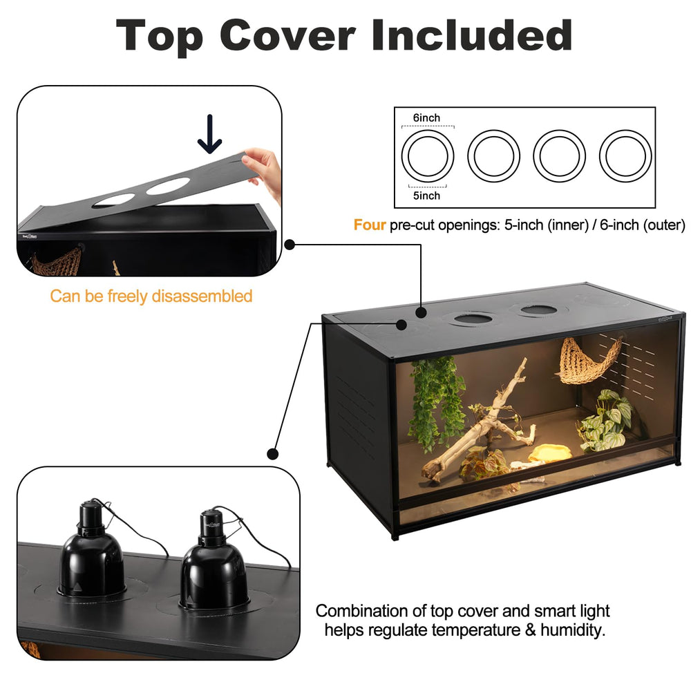 ToxiRium terrarium side vent design enhances airflow and humidity control.