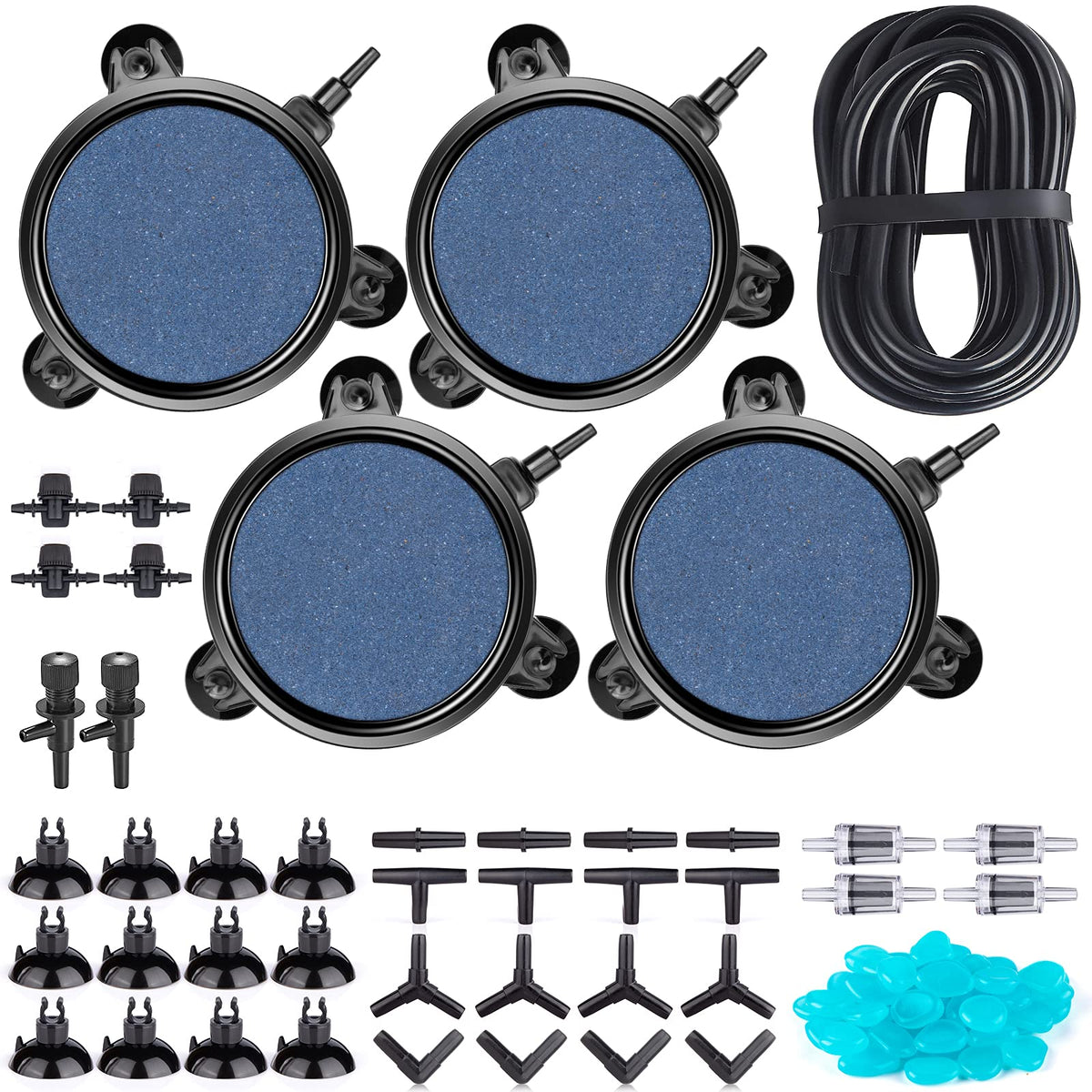 ToyBasics air stone disc bubble diffuser for aquariums enhances oxygenation for healthy fish