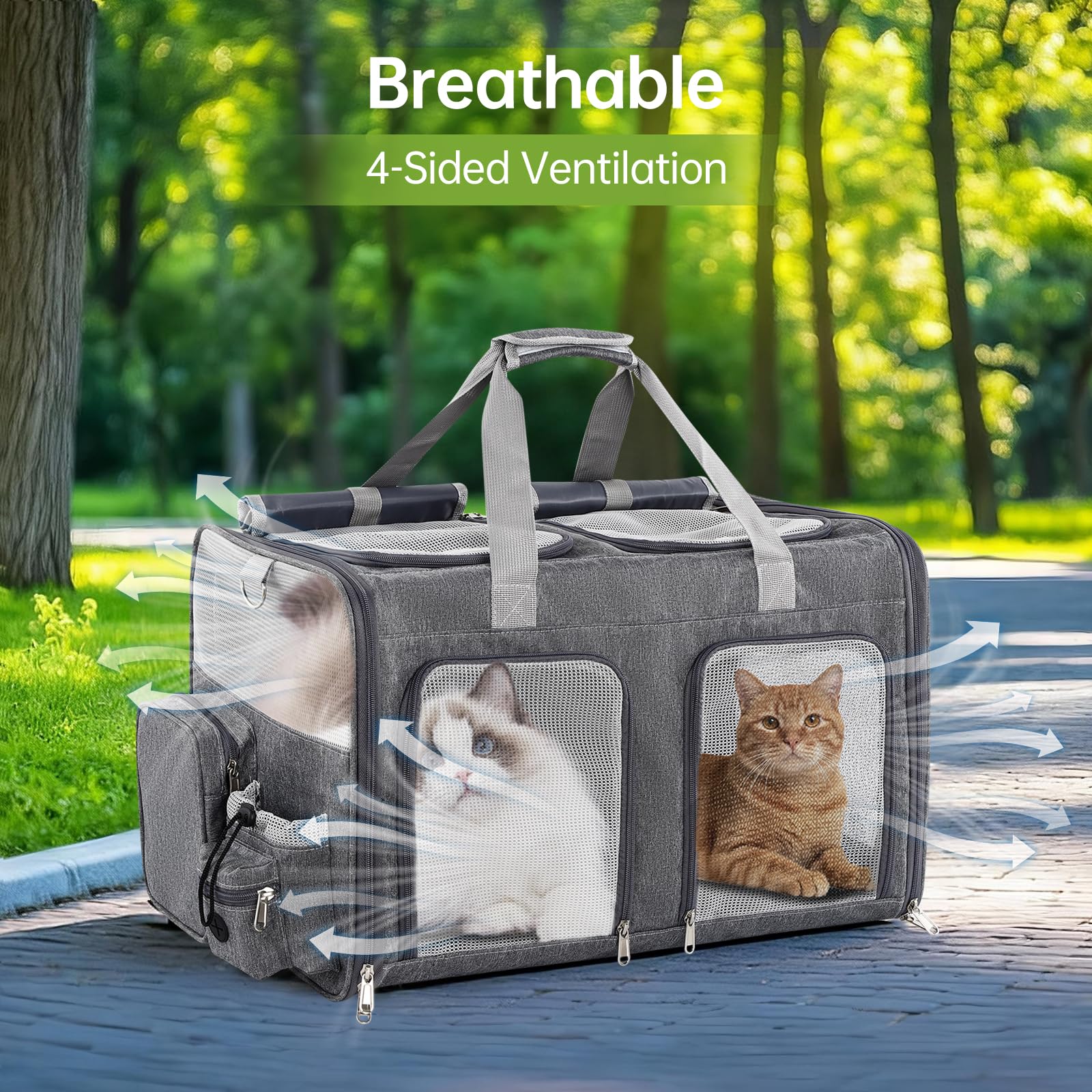 TOYSBOOM Cat Carrier anti-escape safety rope and zippers