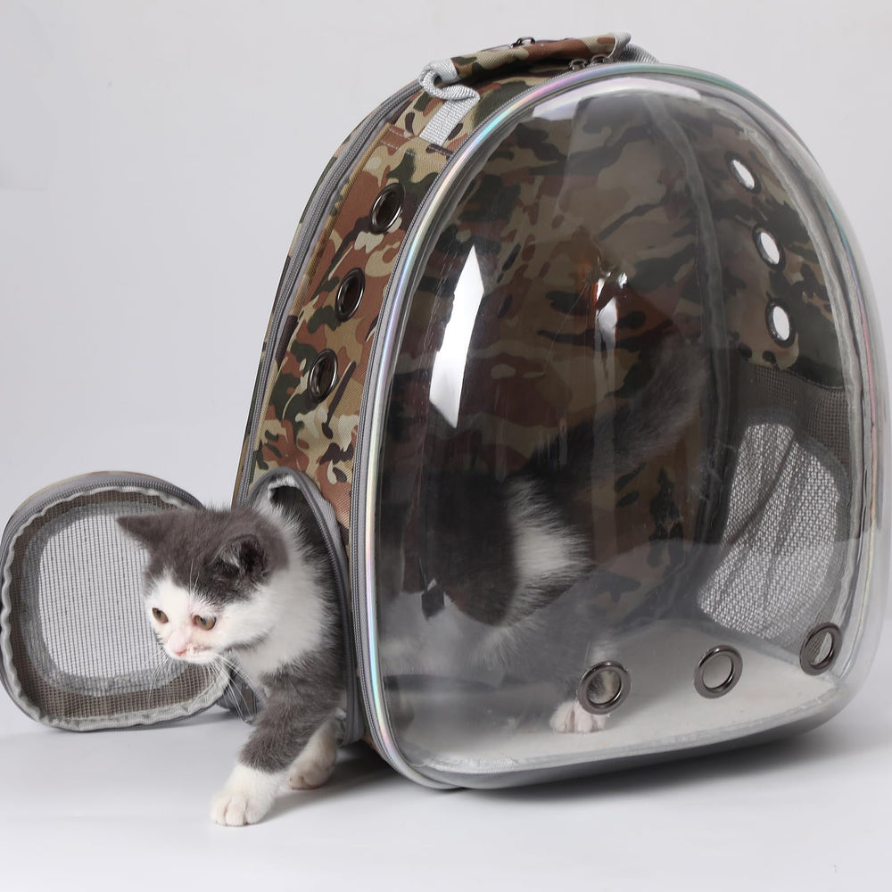 TOYSINTHEBOX Cat Backpack Carrier reinforced bottom supports kittens entering and exiting safely