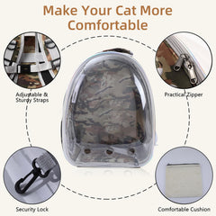 TOYSINTHEBOX Cat Backpack Carrier interior space emphasizes movement room for pets