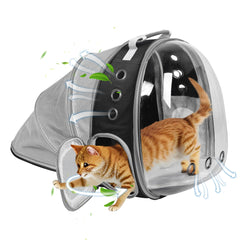 TOYSINTHEBOX cat backpack carrier back-expandable bubble window for roomy travel up to 13 lbs