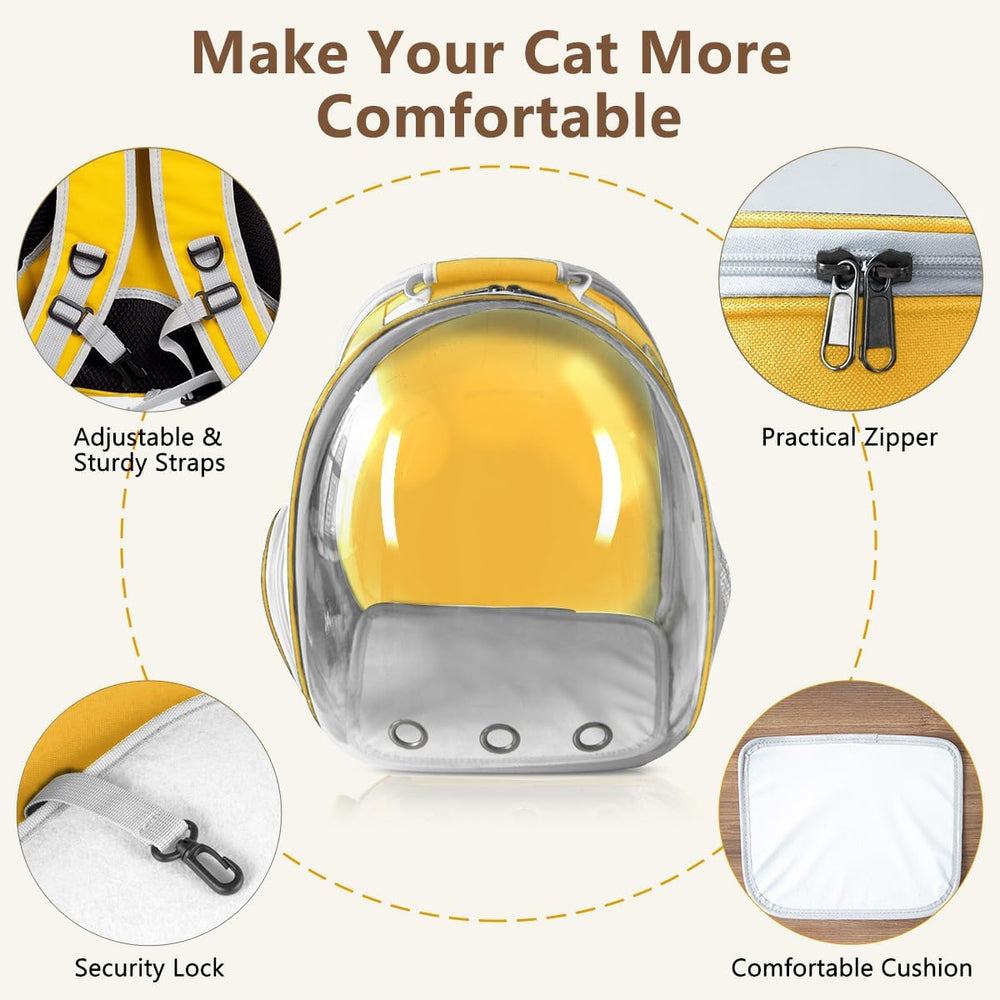 TOYSINTHEBOX cat backpack expandable back expands space for larger cats and small pups