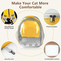 TOYSINTHEBOX cat backpack expandable back expands space for larger cats and small pups