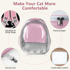 TOYSINTHEBOX cat backpack expandable pink expanded interior space for comfort